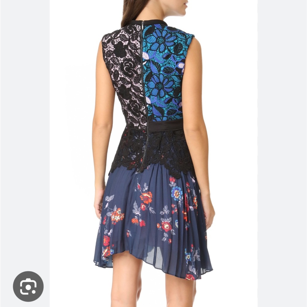 Self-Portrait Nina pleated skirt lace mini dress, size US 8 - Picture 4 of 13